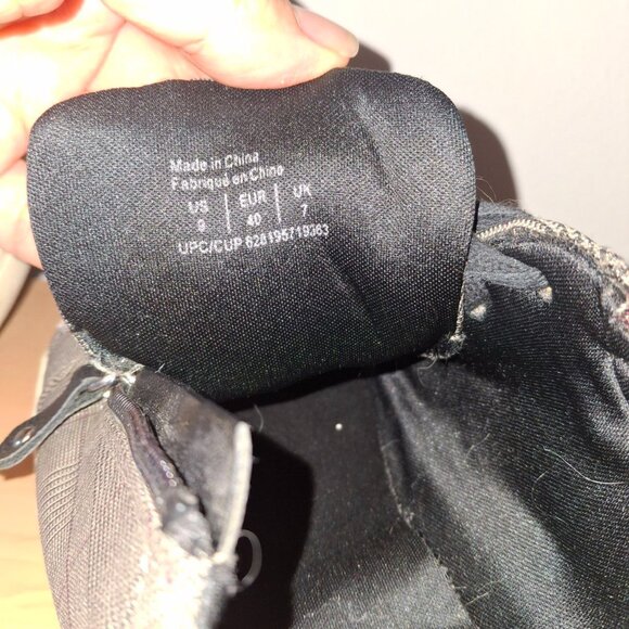 George Umber Plaid Knit Sneakers - Side Zip & Black Laces - Women's Size 9 - Picture 9 of 10